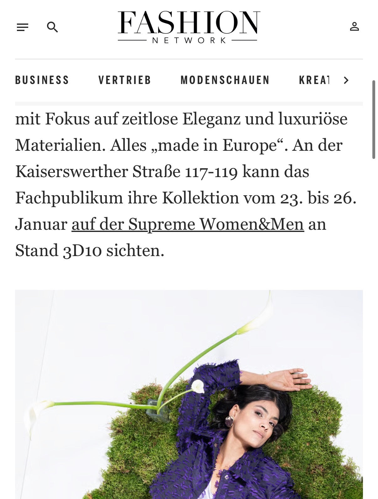 FASHION NETWORK ARTICLE FOR OUR B2B FAIR SUPREME