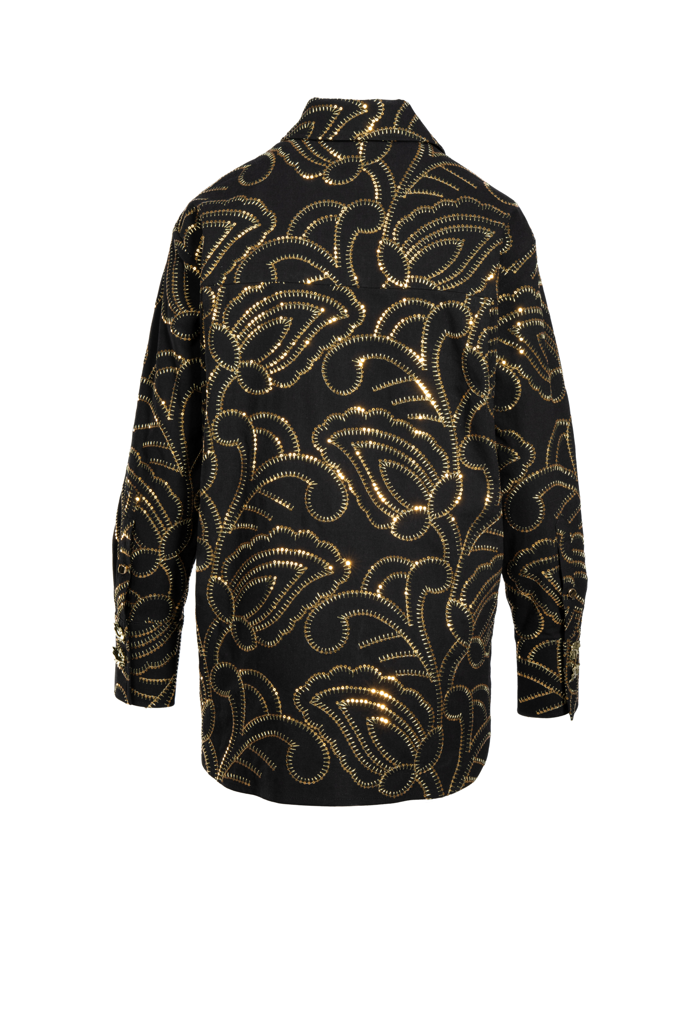 Oversized Hemdbluse aus bestickter Baumwolle