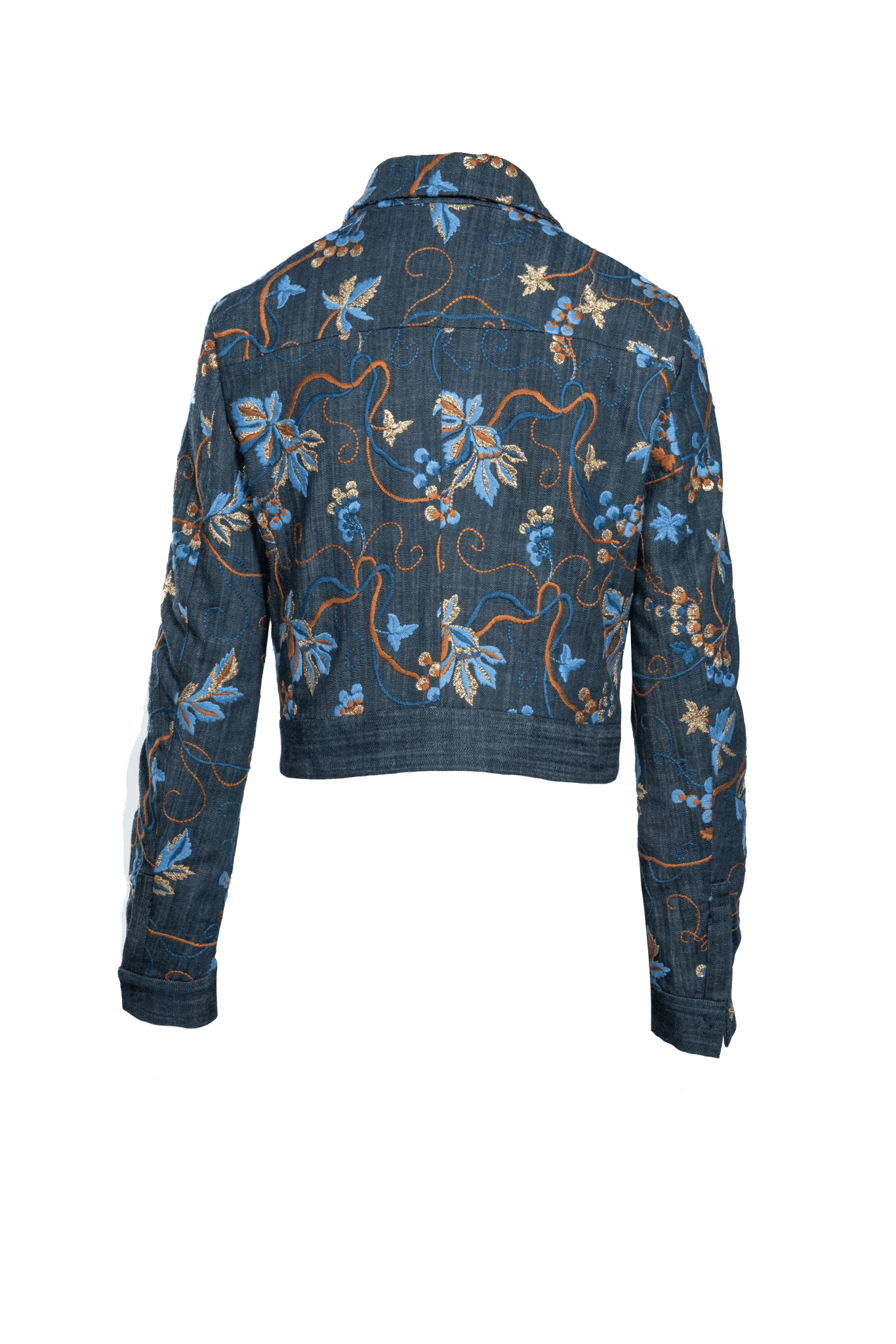 Kurzes Jäckchen aus besticktem Denim - Clara Siegenthaler GmbH