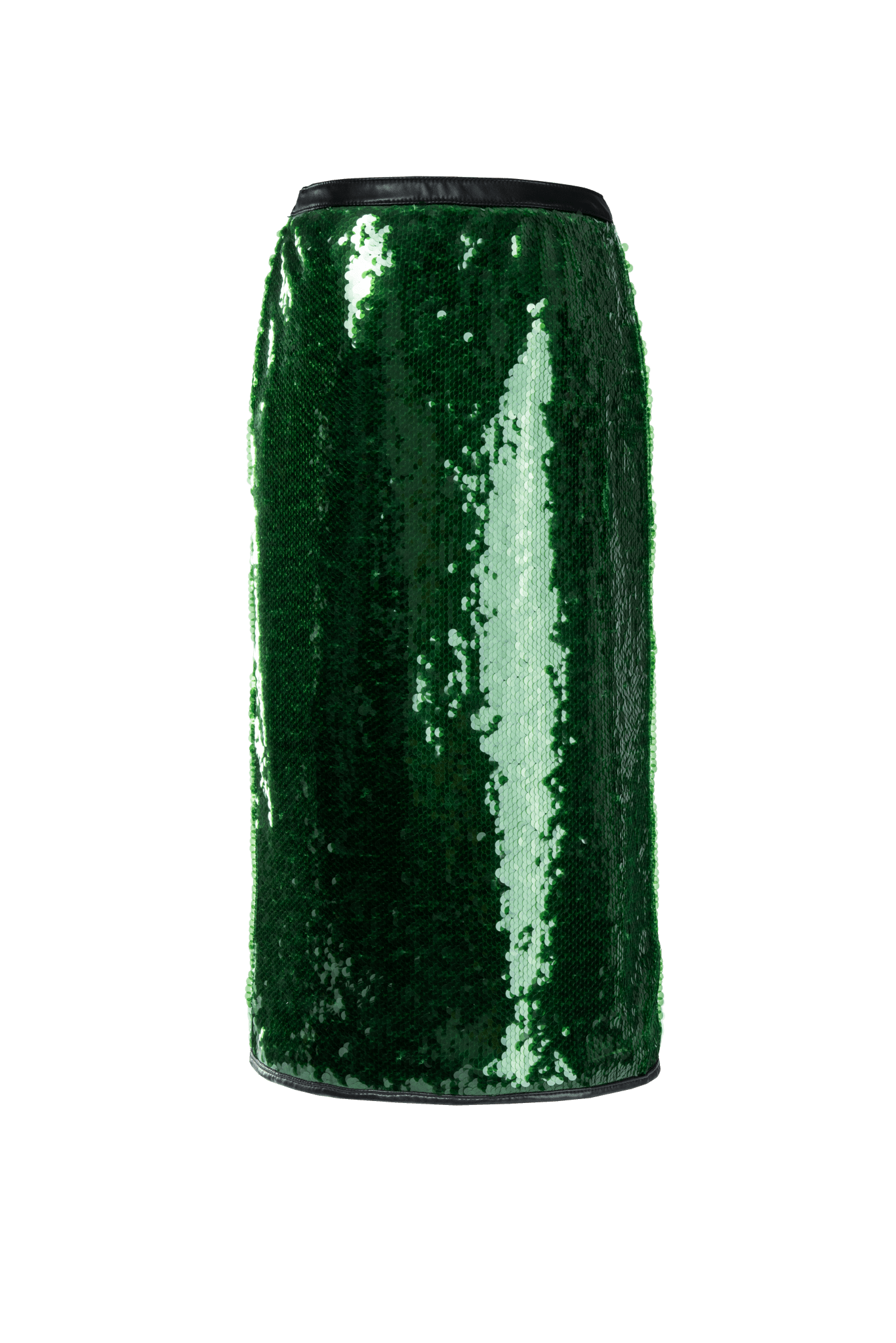 Paillettenrock gepatcht mit veganem Leder - Clara Siegenthaler GmbH